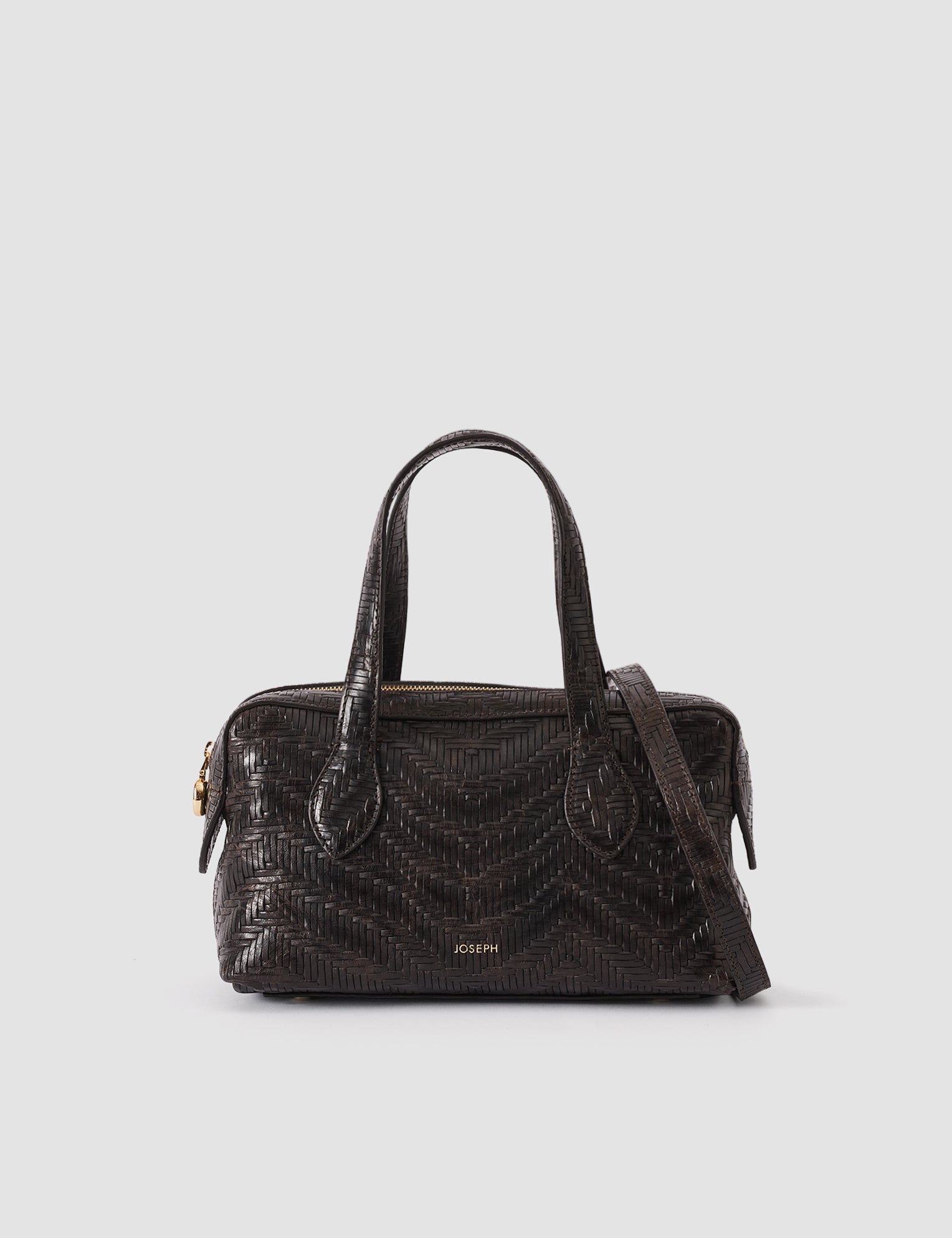 Brown Mini Loaf Woven Leather Bag - Joseph