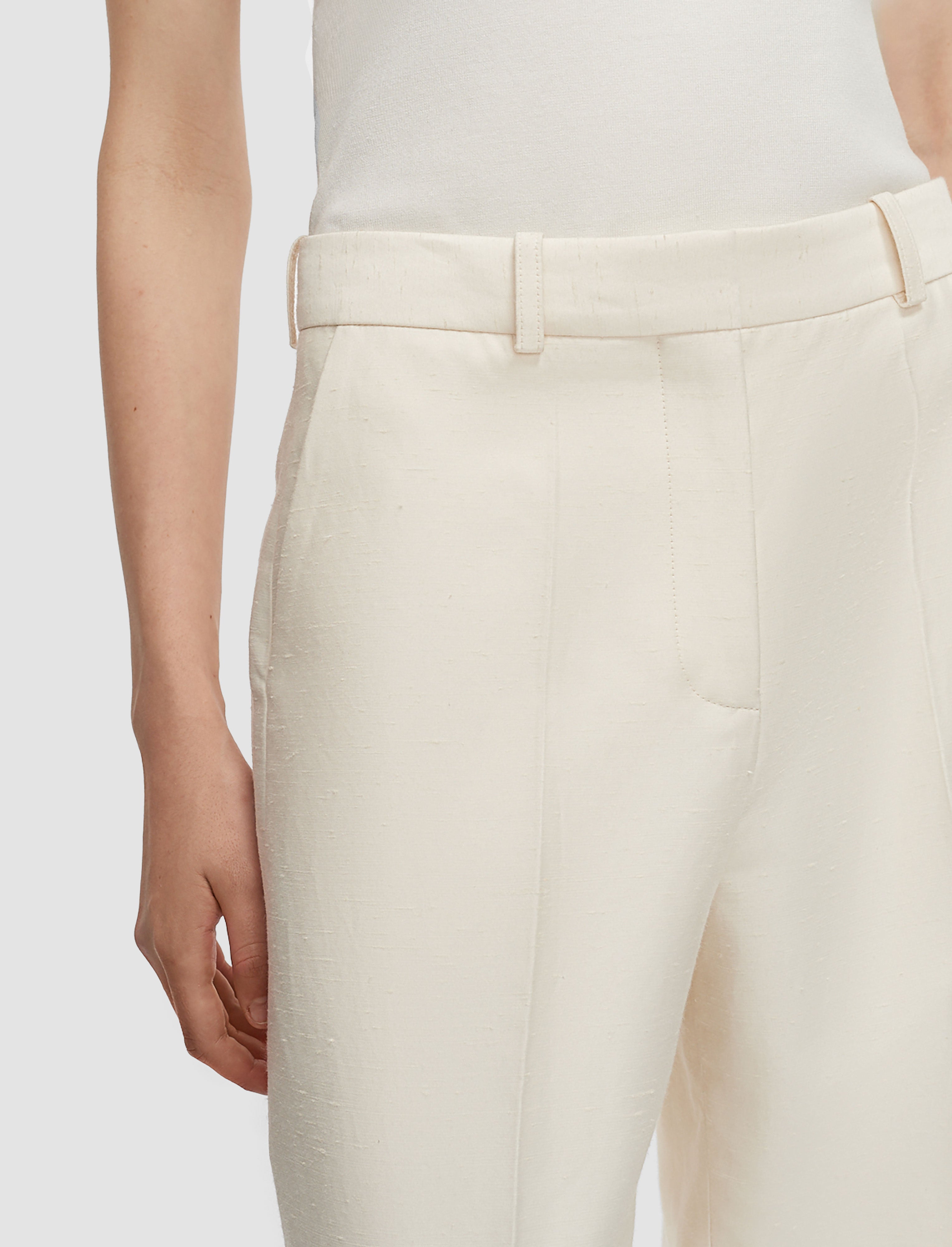 beige-mitae-cotton-silk-blend-trousers-JOSEPH
