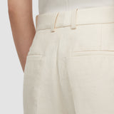 Beige Mitae Cotton Silk Blend Trousers - Joseph