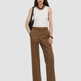 Brown Mitae Cotton Twill Trousers - Joseph