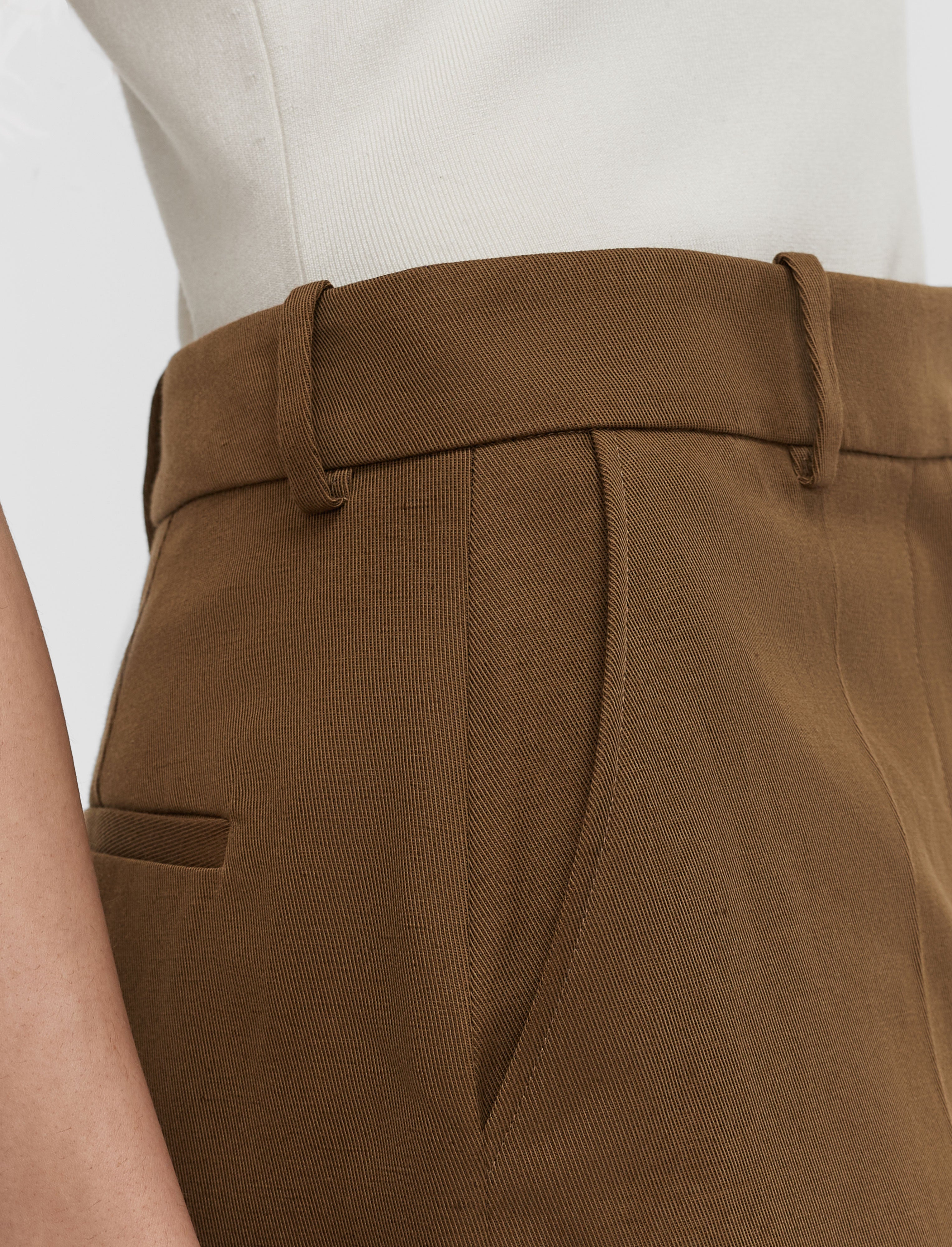 brown-mitae-cotton-twill-trousers-JOSEPH