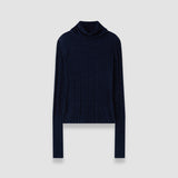 Blue Molony Sheer Wool Rib Jumper - Joseph