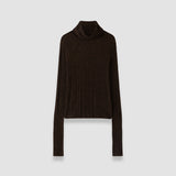 Brown Molony Sheer Wool Rib Jumper - Joseph