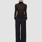 Brown Molony Sheer Wool Rib Jumper - Joseph
