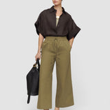 Green Moni Light Cotton Trousers - Joseph