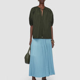 Green Nador Cotton Sateen Blouse - Joseph