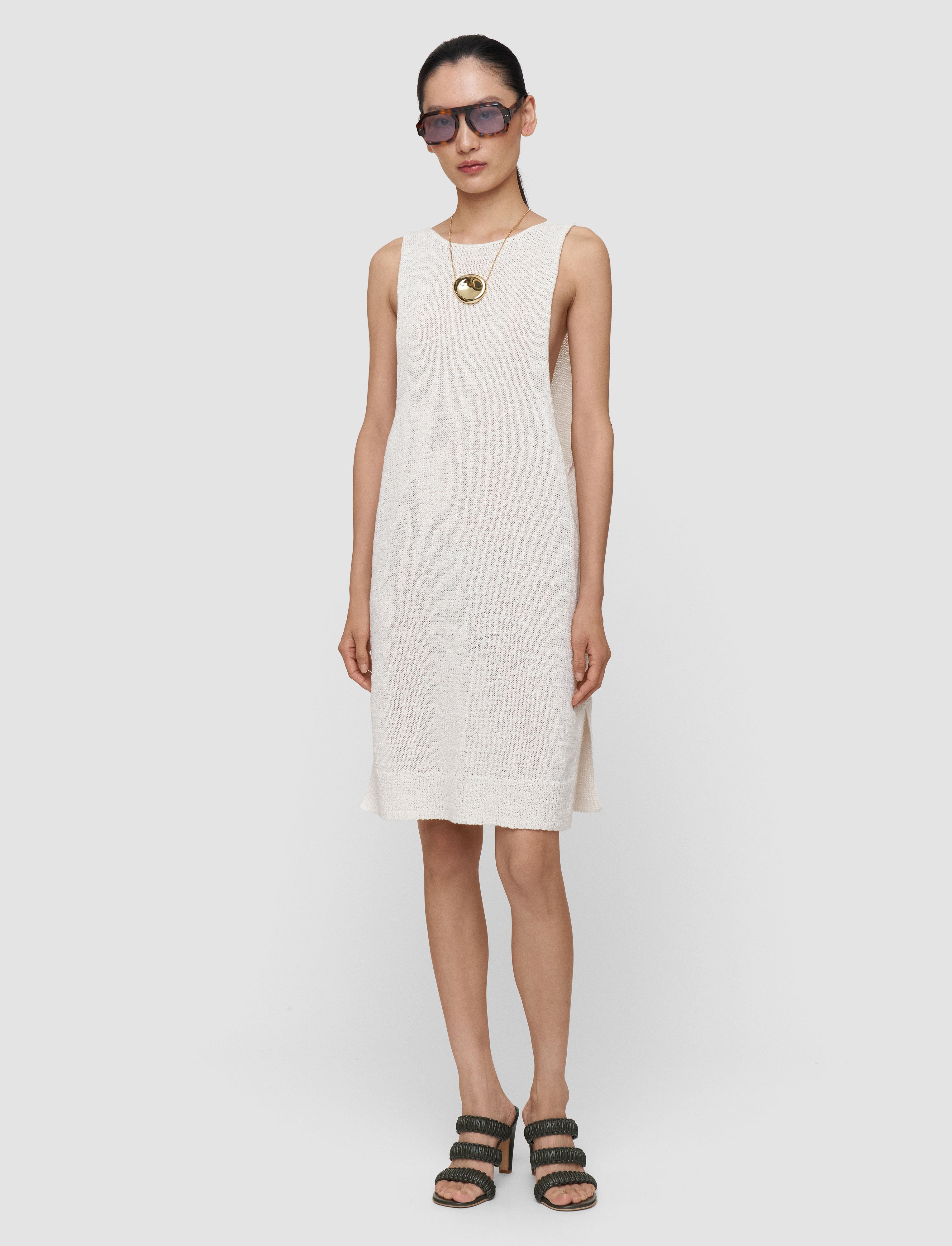 white-nahra-open-cotton-knit-dress-JOSEPH