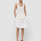 White Nahra Open Cotton Knit Dress - Joseph