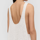 White Nahra Open Cotton Knit Dress - Joseph