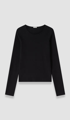 Black Nali Silk Stretch Top - Joseph