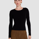 Black Nali Silk Stretch Top - Joseph