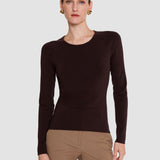 Brown Nali Silk Stretch Top - Joseph