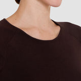 Brown Nali Silk Stretch Top - Joseph