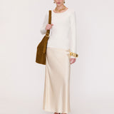 Ivory Nali Silk Stretch Top - Joseph