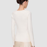 Ivory Nali Silk Stretch Top - Joseph