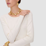 Ivory Nali Silk Stretch Top - Joseph