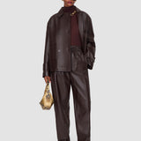 Brown Nat Soft Nappa Trousers - Joseph