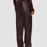 Brown Nat Soft Nappa Trousers - Joseph