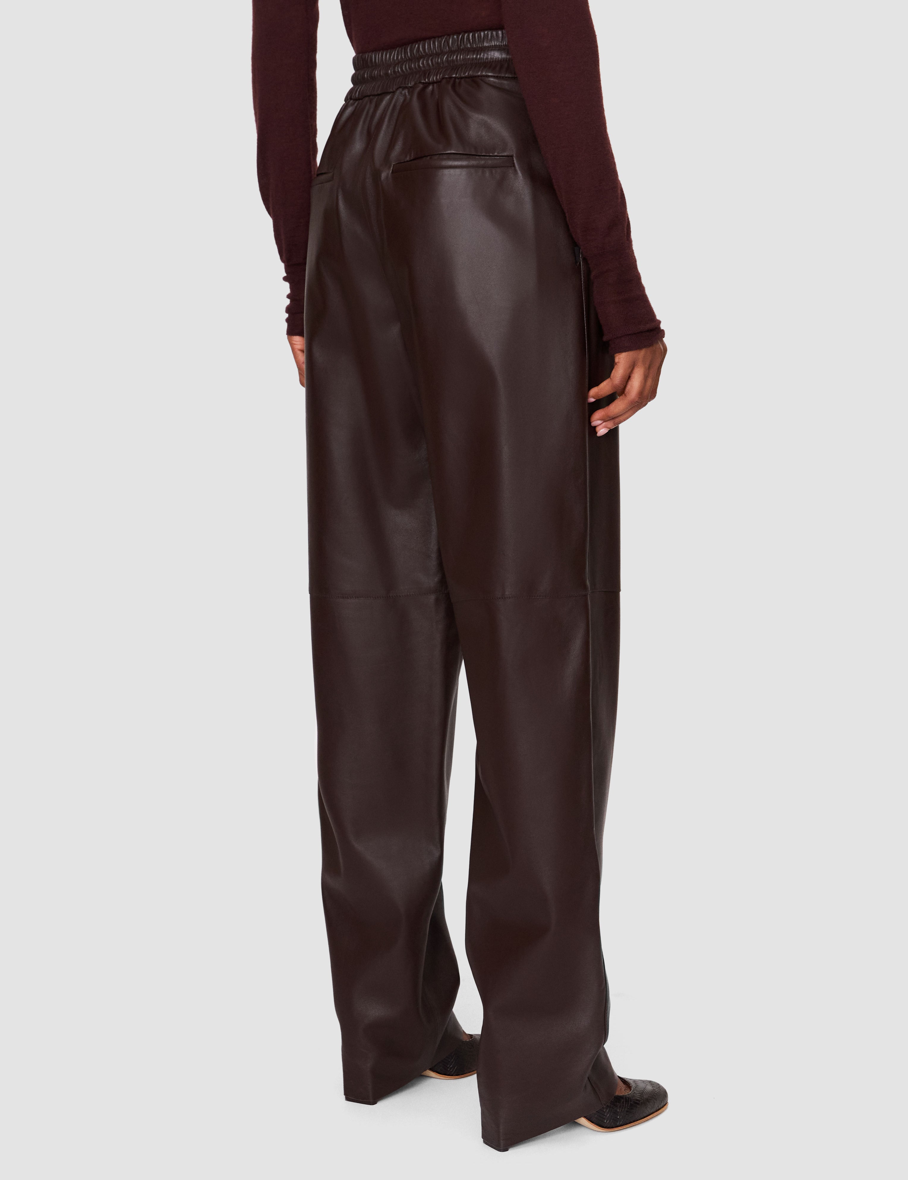 Brown Nat Soft Nappa Trousers - Joseph
