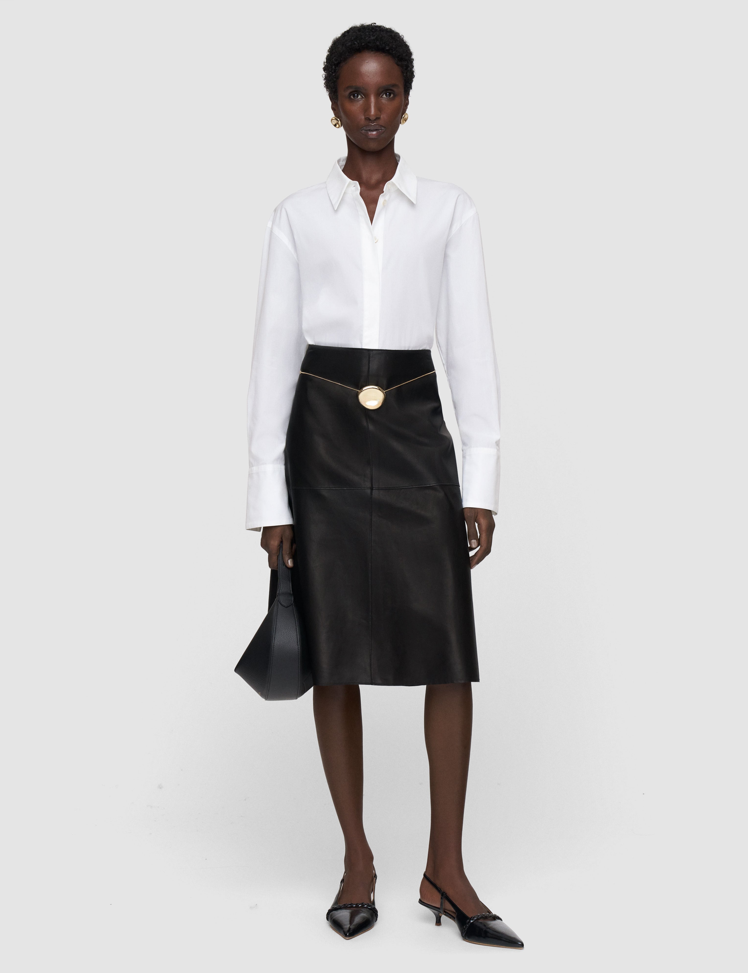 White Nellie Poplin Cotton Shirt - Joseph