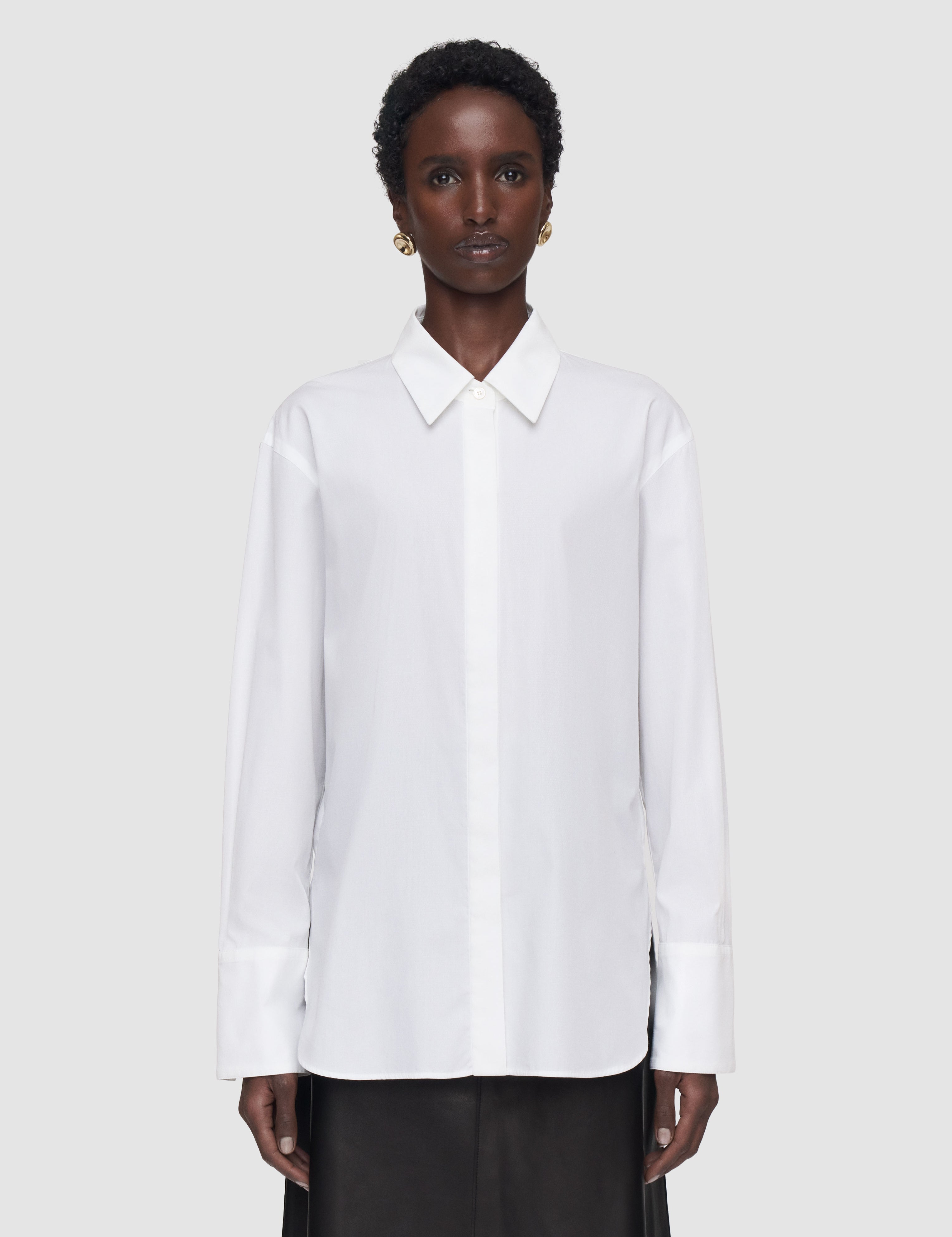 White Nellie Poplin Cotton Shirt - Joseph