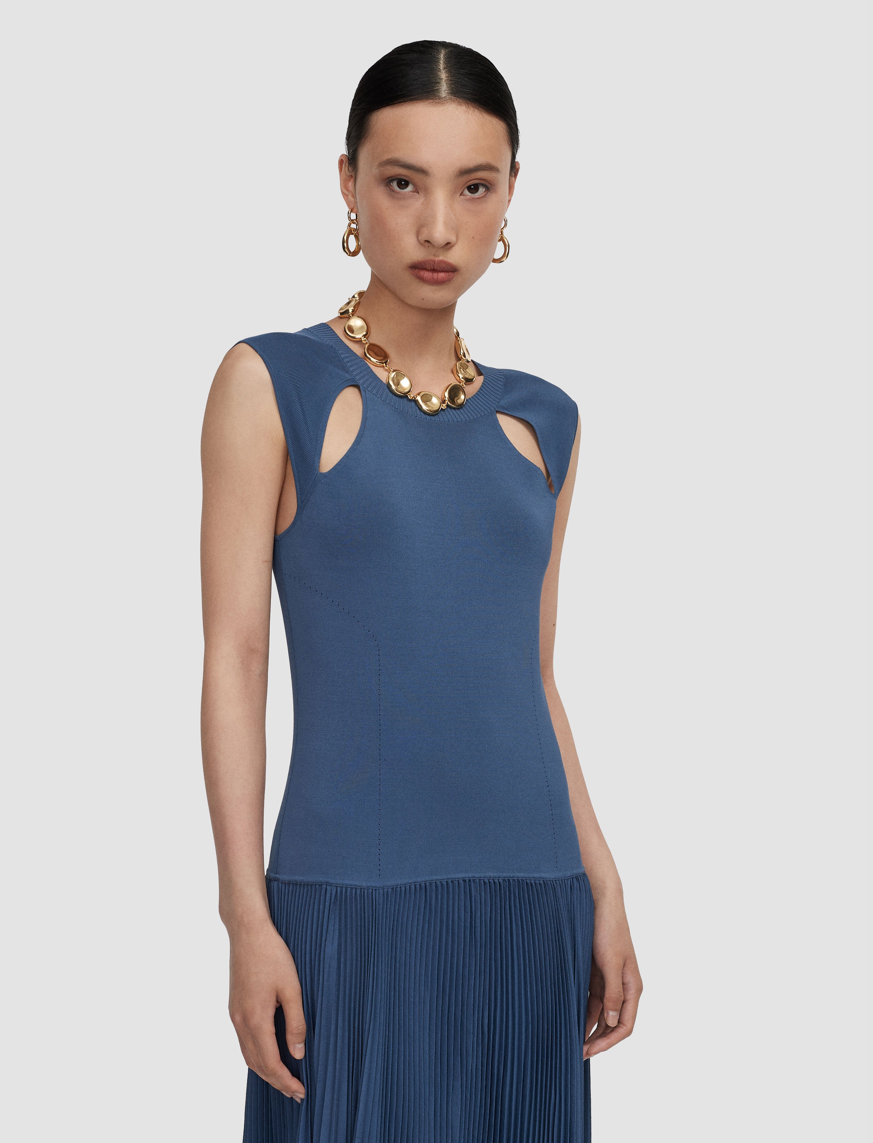 blue-nereus-light-viscose-knit-dress-JOSEPH