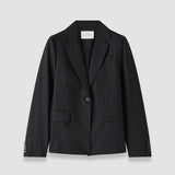 Black Jackie Wool Tailoring Stretch Jacket - Joseph