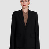 Black Jackie Wool Tailoring Stretch Jacket - Joseph