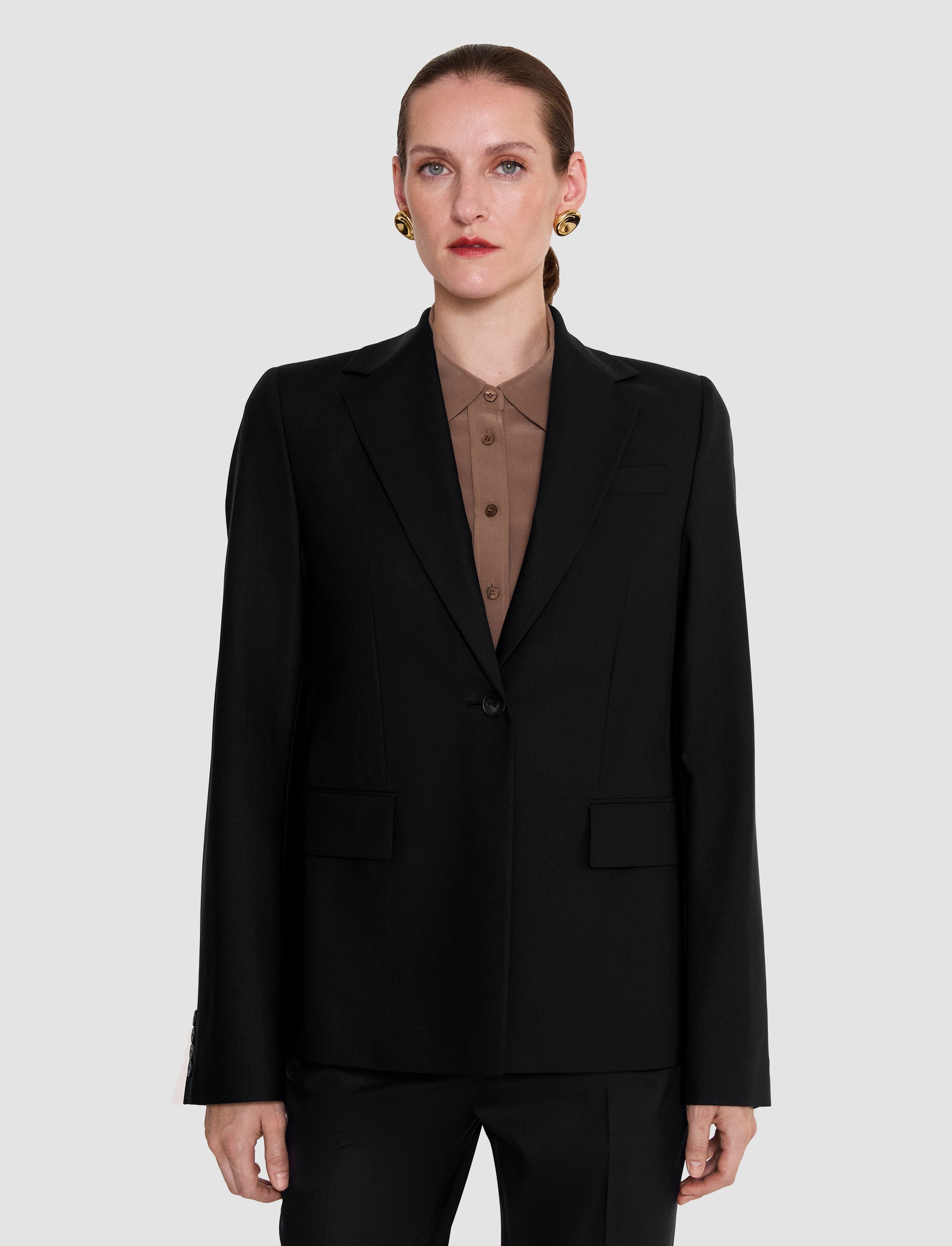 black-jackie-wool-tailoring-stretch-jacket-JOSEPH