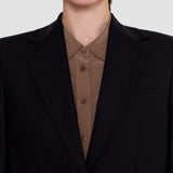 Black Jackie Wool Tailoring Stretch Jacket - Joseph