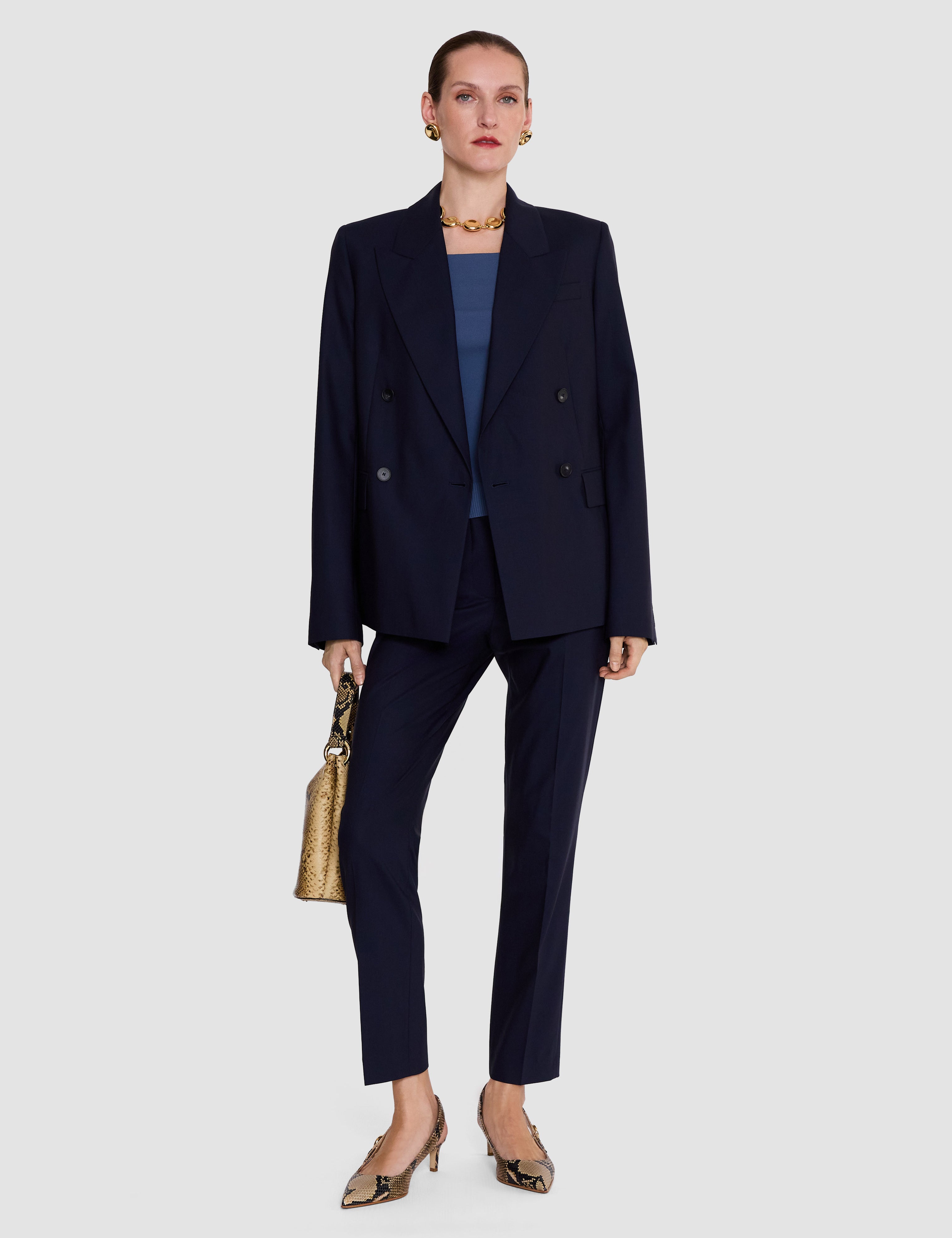 Blue Jaden Wool Tailoring Stretch Jacket - Joseph
