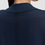 Blue Niata Superfine Silk Polo Top - Joseph
