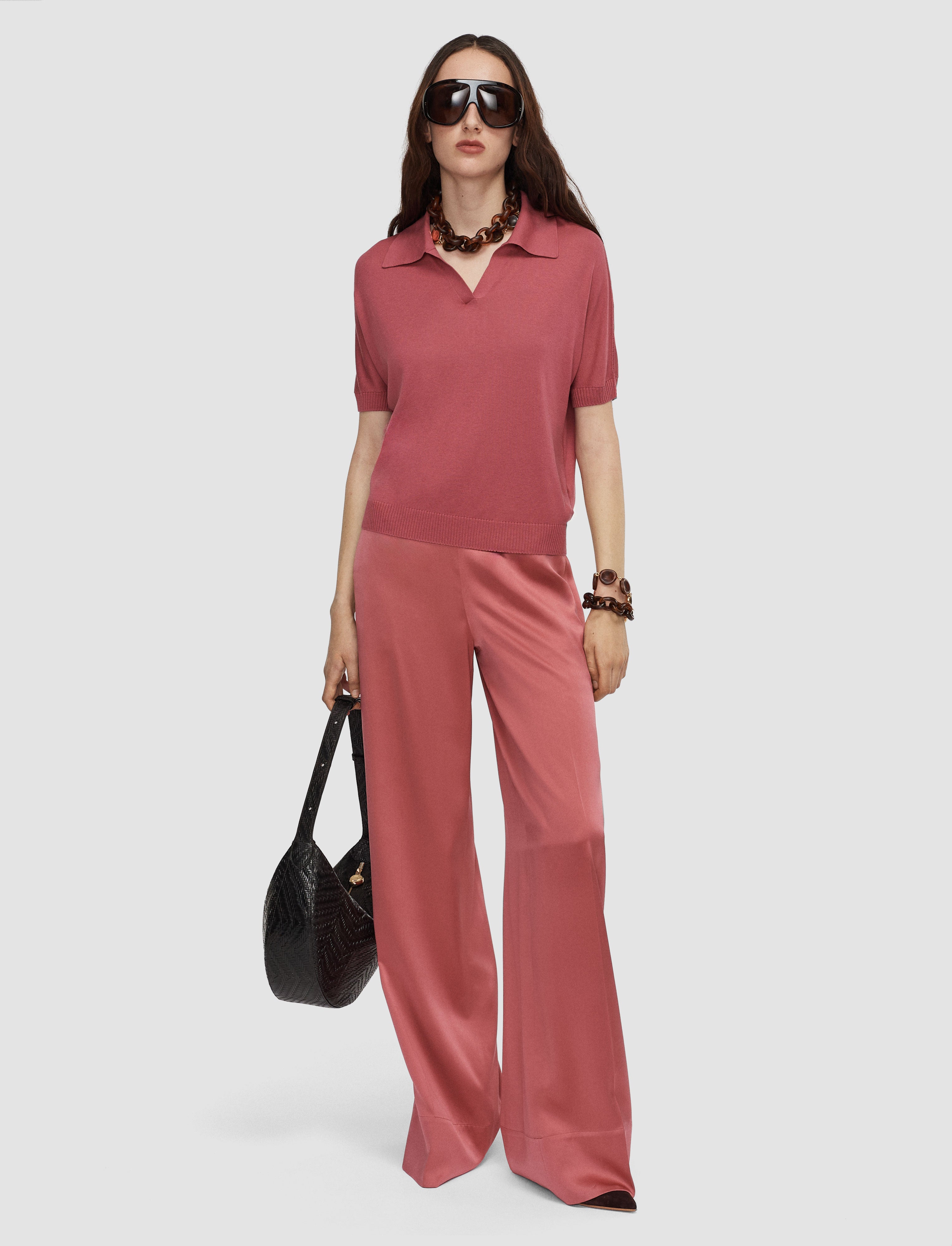 pink-niata-superfine-silk-polo-top-JOSEPH