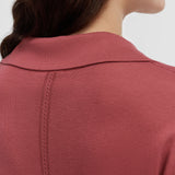 Pink Niata Superfine Silk Polo Top - Joseph