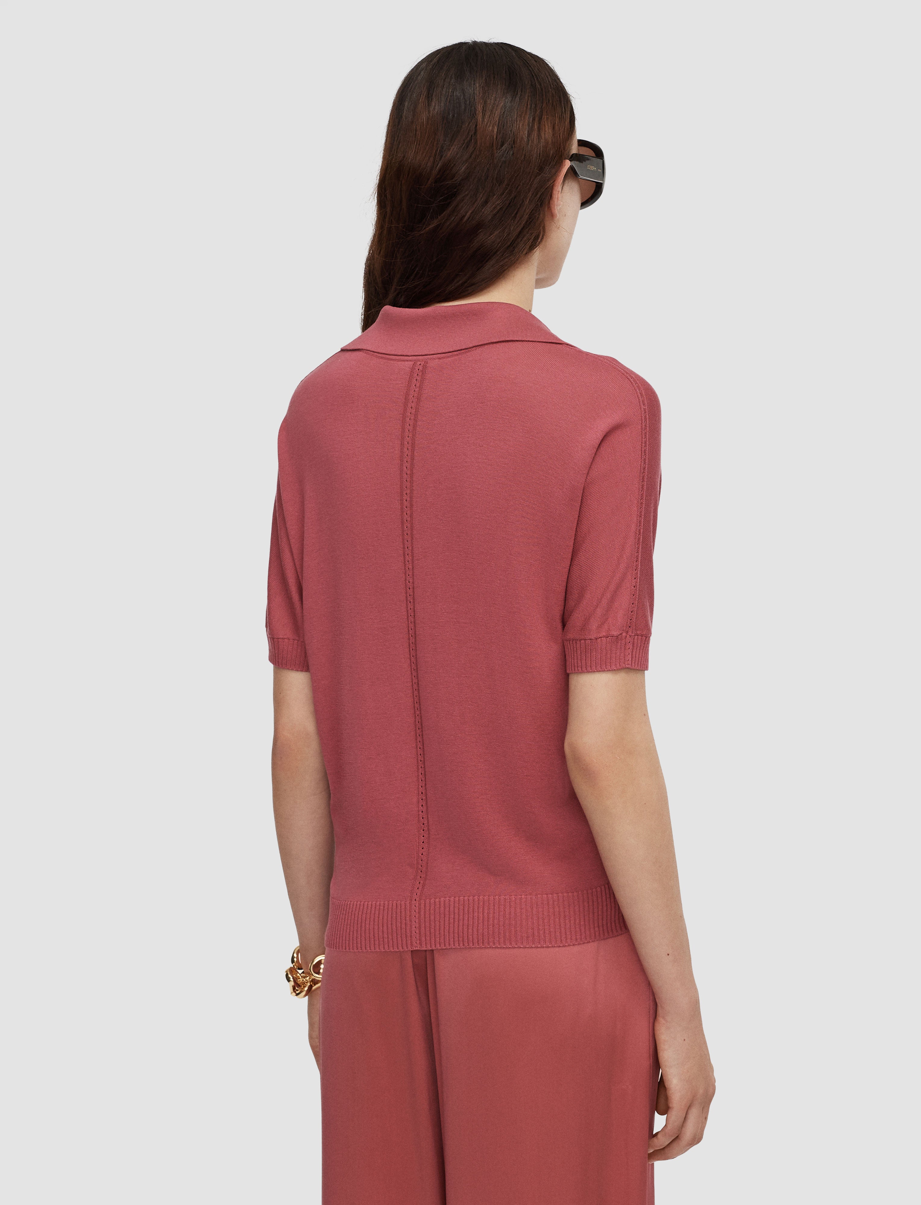 pink-niata-superfine-silk-polo-top-JOSEPH