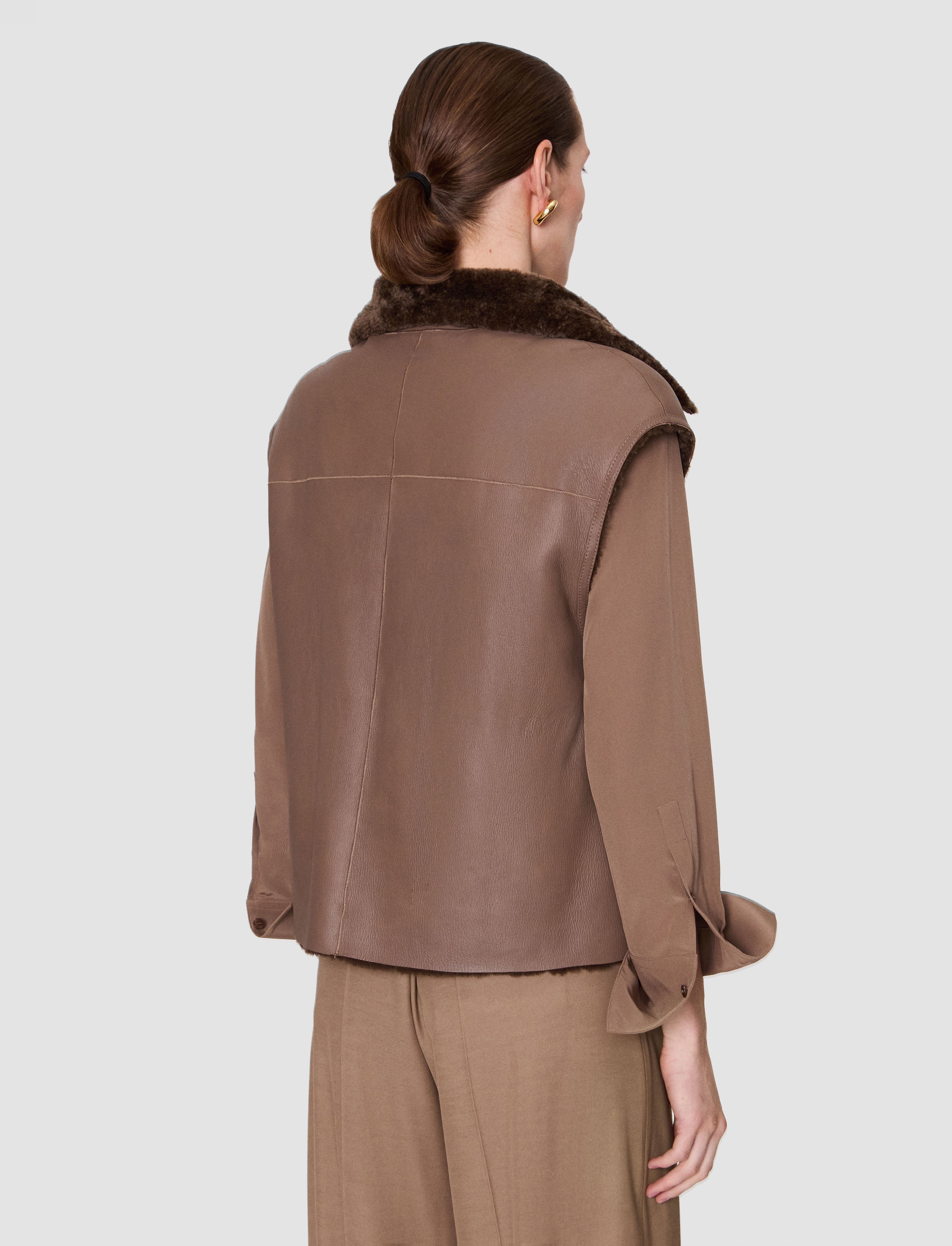 brown-nico-reversible-textured-shearling-gilet-JOSEPH