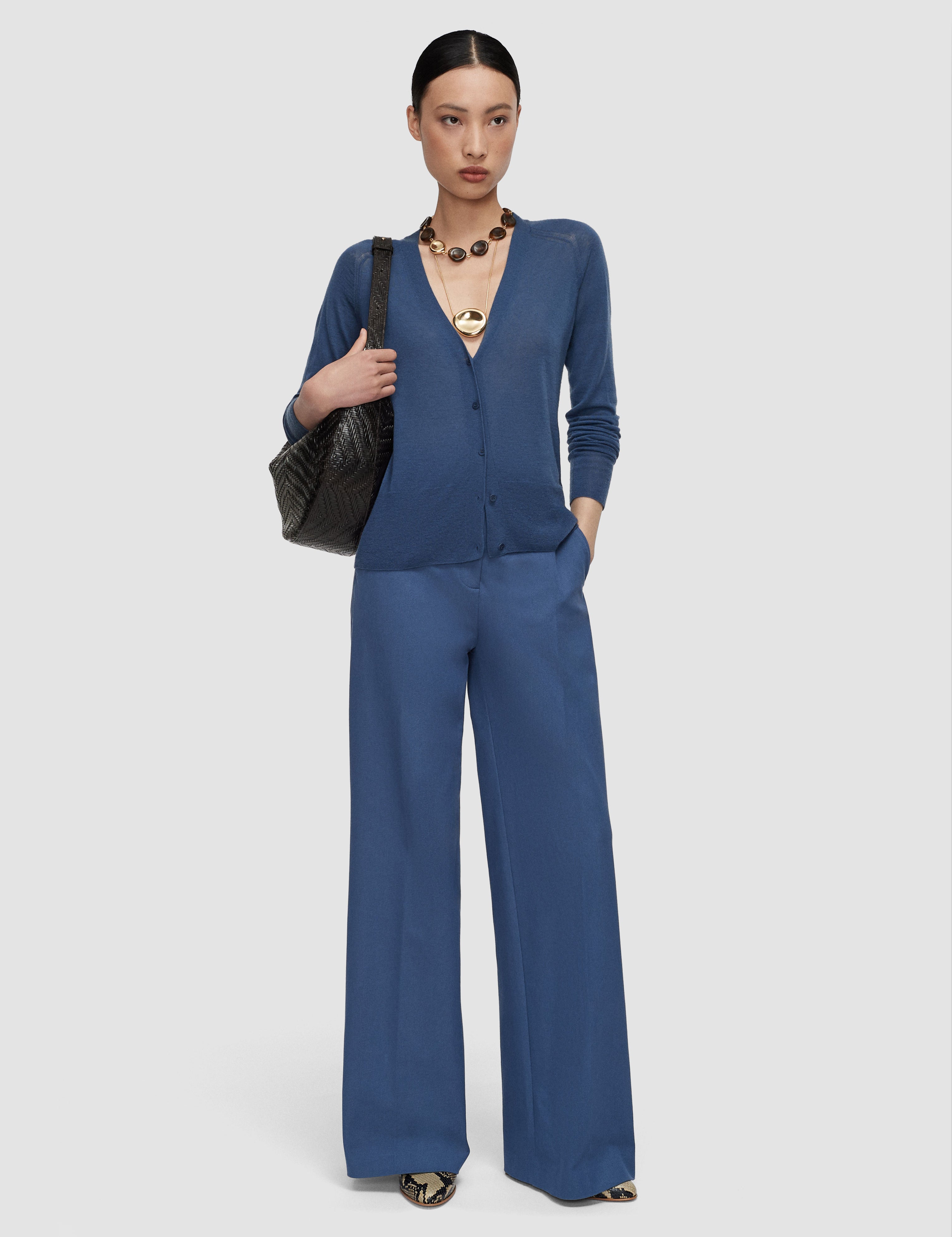 Blue Nisus Cashair Cardigan - Joseph