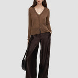 Brown Nisus Cashair Cardigan - Joseph