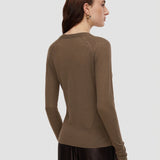 Brown Nisus Cashair Cardigan - Joseph