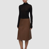 Jupe Niven en cuir nappa souple 