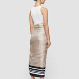 Beige Nixie Large Silk Scarf - Joseph