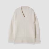 White Noel Fisherman Rib Cashmere Jumper - Joseph