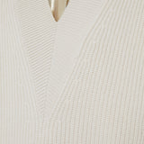 White Noel Fisherman Rib Cashmere Jumper - Joseph