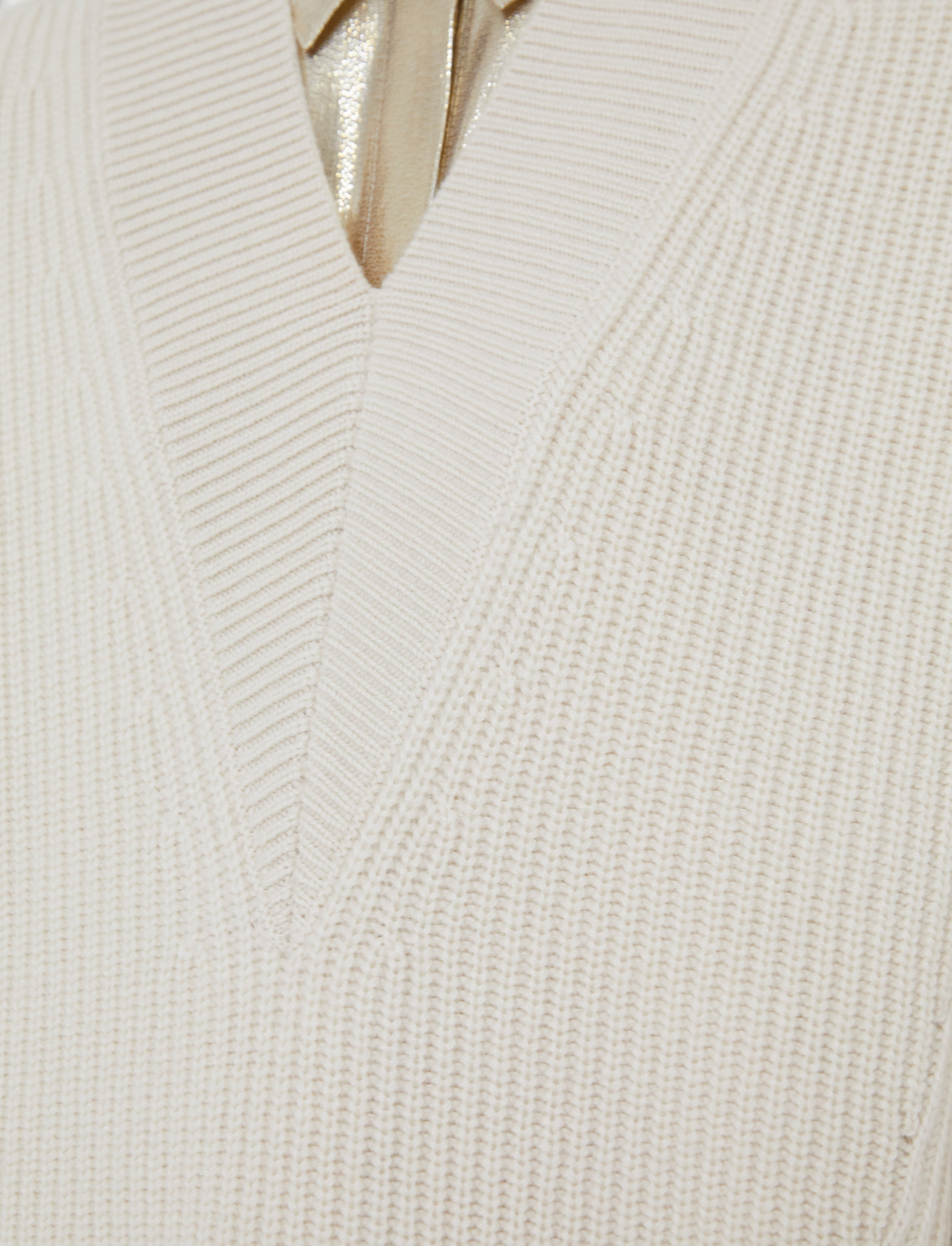 ホワイト-noel-fisherman-rib-cashmere-ジャンパー-JOSEPH