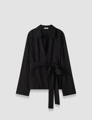 Black Noemi Leopard Jacquard Jacket - Joseph