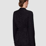 Black Noemi Leopard Jacquard Jacket - Joseph