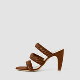 Noor Braided Leather High Heel Sandals