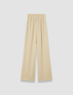 Beige Nour Satin Twill Trousers - Joseph