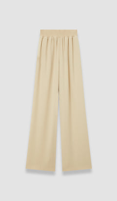 Beige Nour Satin Twill Trousers - Joseph