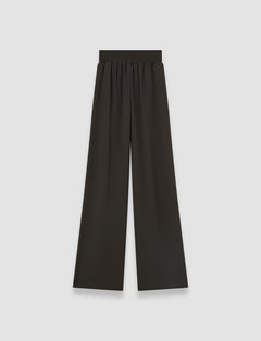 Brown Nour Satin Twill Trousers - Joseph